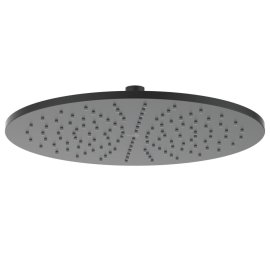 Ideal Standard lietaus dušo galva, Ø 300mm, metalinė, su silikoniniais purkštukais, apvali, spalva - juoda matinė