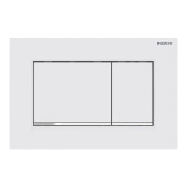 Vandens nuleidimo mygtukas Geberit Sigma20 Square, baltas matinis/chromas