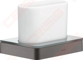 Dantų šepetėlių laikiklis AXOR Universal Softsquare, šlifuoto juodo chromo spalva (Brushed Black Chrome)