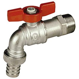 Žalvarinis chromuotas (matinis) GIACOMINI R620 rutulinis sodo ventilis Dn3/4"