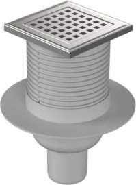 Trapas d50 Hydro nerūdijančio plieno rėmelis, Gate grotelės, vertikalus 10x10cm