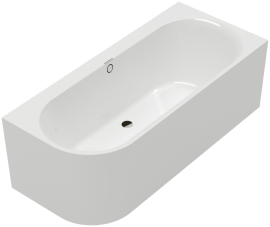 Vonia VILLEROY&BOCH Oberon 2.1 1800x800 su panele, dešinė, su sifonu baltais ir chromuotais dangteliais