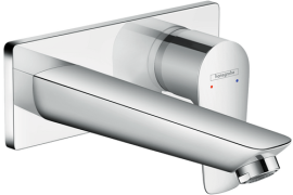 Praustuvo maišytuvas HANSGROHE Talis E 165, iš sienos, su neužsidarančiu dugno vožtuvu, spalva - chromo (chrome)