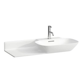 Praustuvas Laufen INO 900x450x145 mm, lentyna kairėje, be angos maišytuvui, spalva - balta matinė