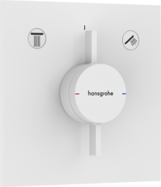 Dekoratyvinė dalis potinkiniam vonios/dušo maišytuvui HANSGROHE DuoTurn E, spalva - balta matinė (matt white)