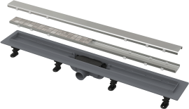 Dušo latakas Alcadrain APZ19 Simple, plastikinis, 650 mm, su vartoma grotele plytelei arba nerūdijančiu plienu