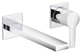 Praustuvo maišytuvas iš sienos Edition11, 2 dalių, snapas  219mm, brushed black chrome