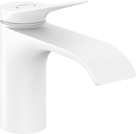 Praustuvo maišytuvas HANSGROHE Vivenis 80 su dugno vožtuvu, spalva - balta matinė (matt white)
