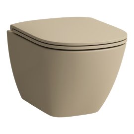 Pakabinamas unitazas Laufen LUA Advanced compact, Rimless, su paslėpto tvirtinimo sistema, spalva - Bahamabeige