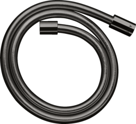 Dušo žarna AXOR ShowerSolutions, 1,25 m, metalo efektas, cilindrinės jungtys, poliruoto juodo chromo spalvos (Polished Black Chrome)