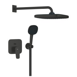 Potinkinis dušo komplektas Grohe Cubeo Tempesta 250 (be potinkinės dalies) juodos spalvos