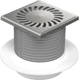 Trapas d50 Hydro nerūdijančio plieno rėmelis, SUN grotelės, vertikalus 12,5x12,5cm