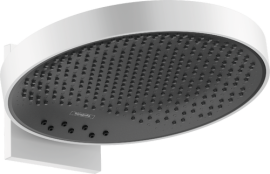 Dušo galva su laikikliu iš sienos HANSGROHE Rainfinity 360, 3 srovių, spalva - balta matinė (matt white)