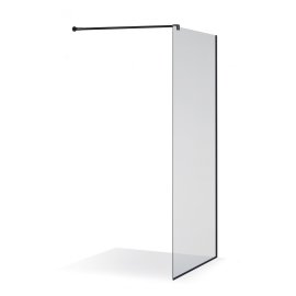 Dušo sienelė Brasta Glass DIJA 895-901x2000 skaidrus stiklas, juodos spalvos profilis