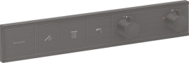 Dekoratyvinė dalis potinkiniam termostatiniam dušo maišytuvui HANSGROHE RainSelect, 3 funkcijos, spalva - šlifuoto juodo chromo