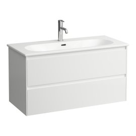 Spintelė su praustuvu Laufen LUA 1000x455x525 mm, 2 stalčiai, spintelės spalva - balta matinė