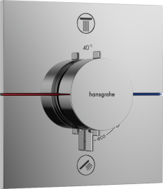 Dekoratyvinė dalis potinkiniam termostatiniam dušo maišytuvui HANSGROHE ShowerSelect Comfort E, 2 funkcijos, su integruota apsauga pagal EN1717, spalva - chromo