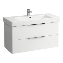 Spintelė praustuvui Laufen BASE 1010x440x530 mm, 2 stalčiai, praustuvui 813966, spalva- balta blizgi