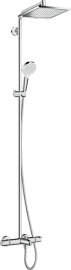 Termostatinė vonios/dušo sistema HANSGROHE Crometta E 240, 1 srovės, spalva - chromo (chrome)