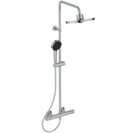 Sistema dušo Ideal Standard Ceratherm T25+, lietaus galva Ø260, rankinis dušas 100mm 2 srovių, 1750mm dušo žarna