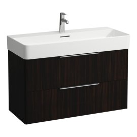 Spintelė praustuvui Laufen BASE 930x390x530 mm, su dviem stalčiais, praustuvui 810287, spalva- tamsiai ruda guoba