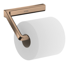Tualetinio popieriaus laikiklis AXOR Universal Softsquare, šlifuoto raudono aukso spalva (Brushed Red Gold)