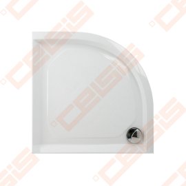 Dušo padėklas PAA CLASSIC 80x80 su panele ir kojelėmis, baltas (radius 550)