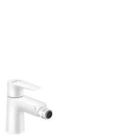 Bidė maišytuvas HANSGROHE Talis E su dugno vožtuvu, spalva - balta matinė (matt white)
