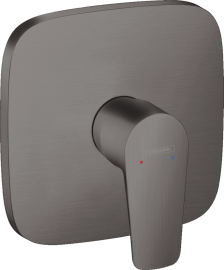 Dekoratyvinė dalis potinkiniam dušo maišytuvui HANSGROHE Talis E, 1 funkcijos, spalva - šlifuoto juodo chromo (brushed black chrome)