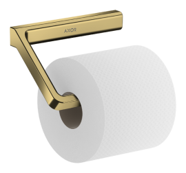 Tualetinio popieriaus laikiklis AXOR Universal Softsquare, poliruoto aukso spalva (Polished Gold Optic)