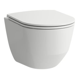 Pakabinamas unitazas LAUFEN PRO compact, Rimless, su lėtai užsidarančiu dangčiu