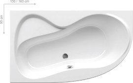 Vonia Ravak Rosa 95, 150x95 cm (K)