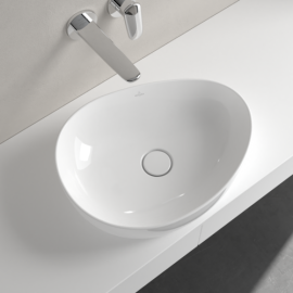 Praustuvas VILLEROY&BOCH Antao 510x400 montuojamas ant stalviršio C+ , su dugno vožtuvu