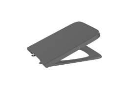 Unitazo dangtis ROCA Inspira su Soft Close mechanizmu lėtam užsidarymui, kvadratinis, spalva -juoda (onyx)