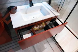 Praustuvas integruotas su stalviršiu  BALTECO Grada  120 cm su dugno vožtuvu