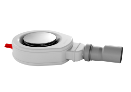 Dušo padėklo sifonas 4104 KA90 Flat horizontalus, chromuotas
