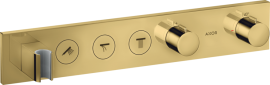 Dekoratyvinė dalis AXOR ShowerSolutions potinkiniam termostatiniam moduliui, 3 funkcijos, poliruoto aukso spalvos (Polished Gold Optic)