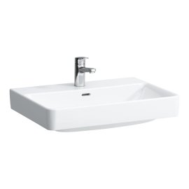 Praustuvas Laufen PRO S 650x465x95 mm, šlifuota apačia, su 1 anga maišytuvui viduryje