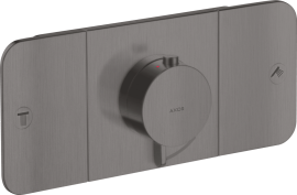 Dekoratyvinė dalis AXOR One potinkiniam termostatiniam maišytuvui, 2 funkcijų, šlifuoto juodo chromo spalvos (Brushed Black Chrome)