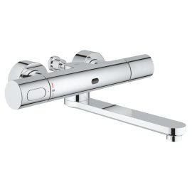 Termostatinis sensorinis praustuvo maišytuvas GROHE Eurosmart Cosmopolitan E Bluetooth, ilgu snapu, 230V, chromo spalvos 