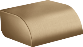 Tualetinio popieriaus laikiklis AXOR Universal Circular su dangteliu, šlifuotos bronzos spalva (Brushed Bronze)