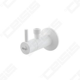 Kampinis ventilis su filtru Alcadrain  ARV001B, 1/2x3/8, dekoratyvinis, baltas