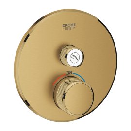 Dekoratyvinė dalis potinkinio dušo maišytuvo Grohe SmartControl 1 funkcijos matinė aukso spalva (Brushed cool sunrise)