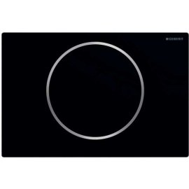 Vandens nuleidimo mygtukas Geberit Sigma10 Round,matinis juodas/matinis chromas
