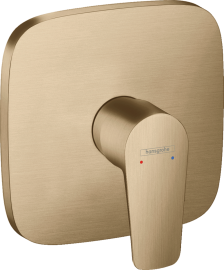 Dekoratyvinė dalis potinkiniam dušo maišytuvui HANSGROHE Talis E, 1 funkcijos, spalva - šlifuotos bronzos (brushed bronze)