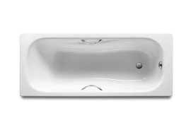 Vonia ROCA Princess-N 160x75 cm, su chromuotomis rankenėlėmis ir antislip