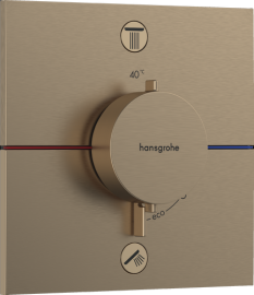 Dekoratyvinė dalis potinkiniam termostatiniam dušo maišytuvui HANSGROHE ShowerSelect Comfort E, 2 funkcijos, spalva - šlifuotos bronzos