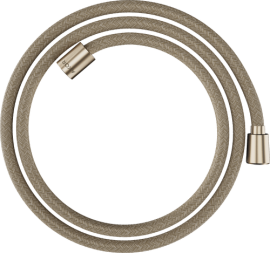 Dušo žarna AXOR ShowerSolutions, tekstilinė, 1,6 m, kūginė ir cilindrinė jungtys, šlifuotos bronzos spalvos (Brushed Bronze)