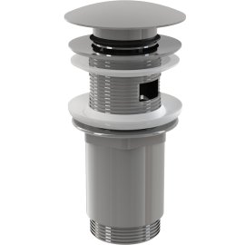 Dugno vožtuvas Alcadrain A392, praustuvams su persipylimu,  5/4", su click/clack mechanizmu, dideliu dangteliu, chromuotas