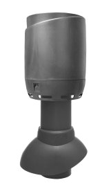 Ventiliacijos kaminėlis su gaubtu Vilpe Flow 110P-300 antracito     